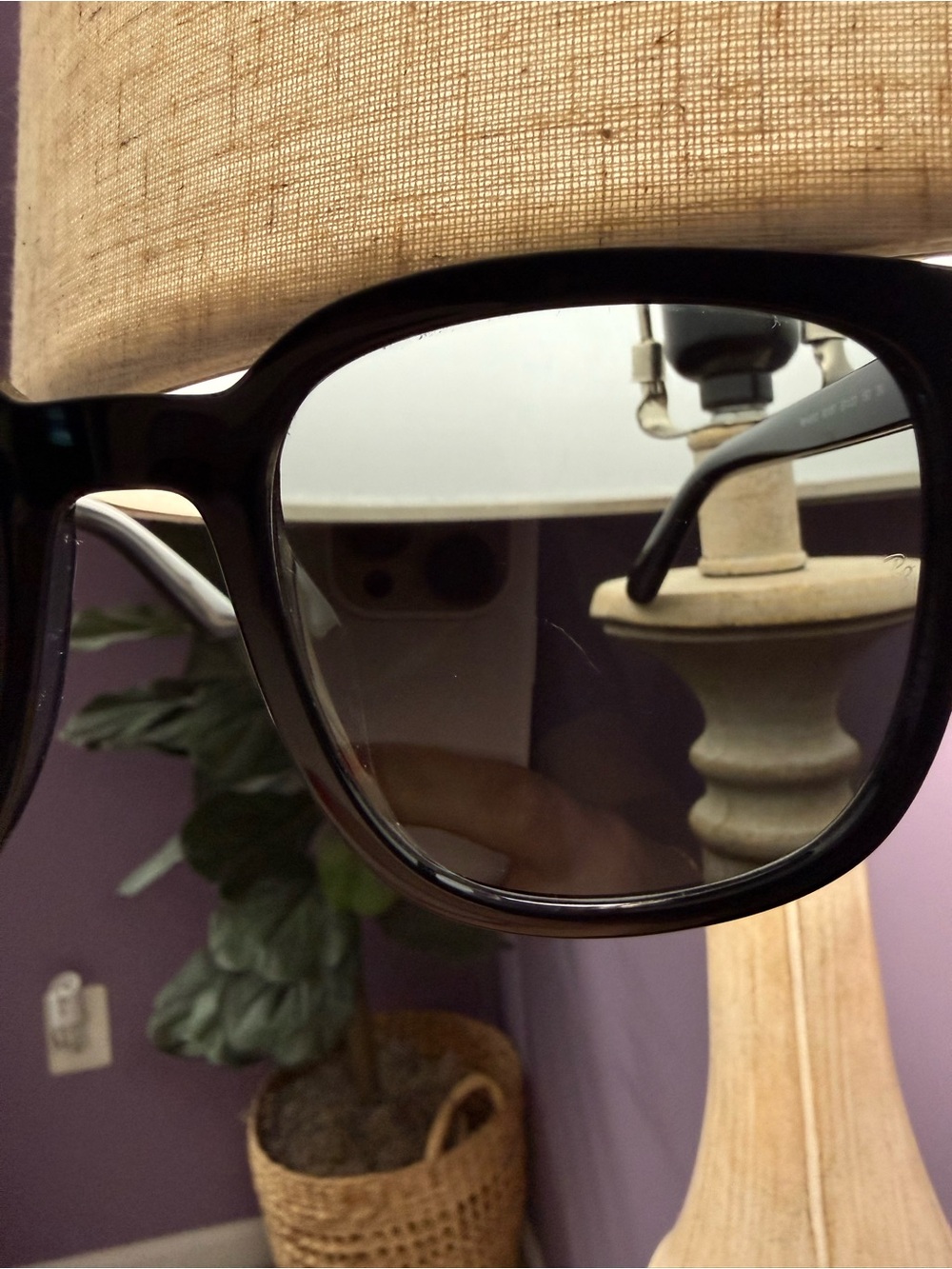 Ray-Ban Black Oversized Rectangular Sunglasses - Picture 5 of 5
